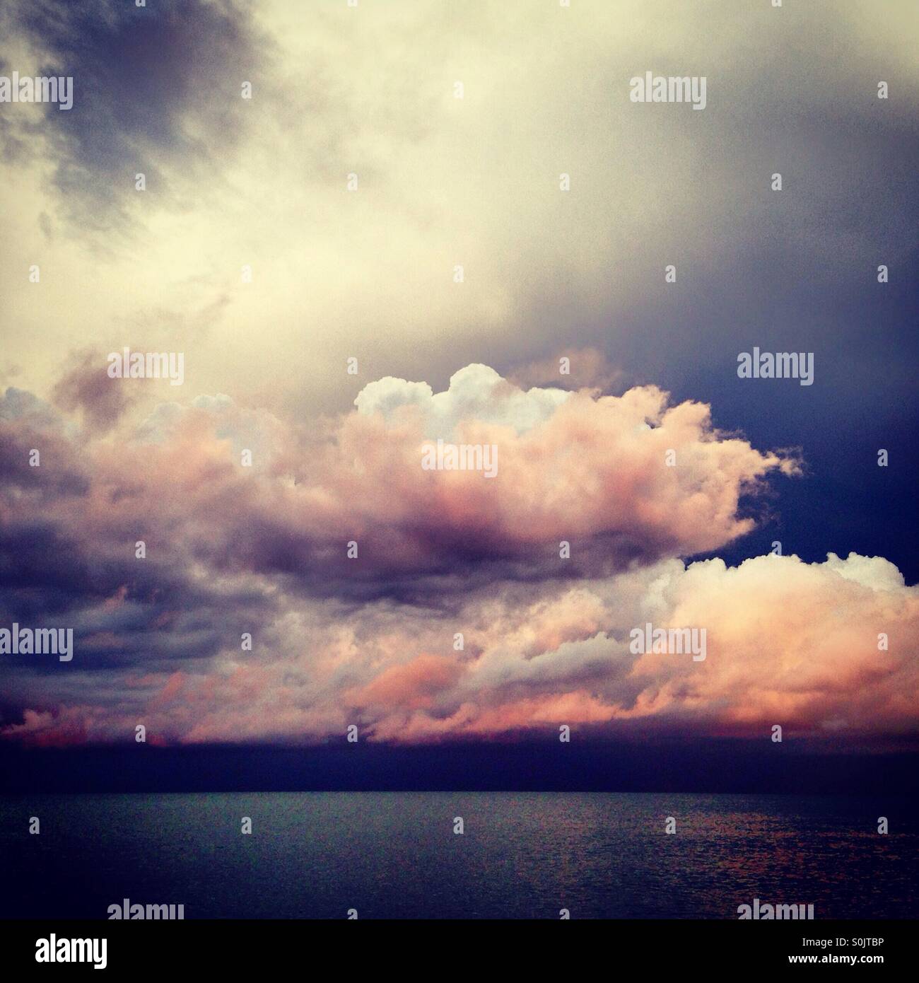 Clouds on the Mediterranean - Smartphone Captured Stock Image