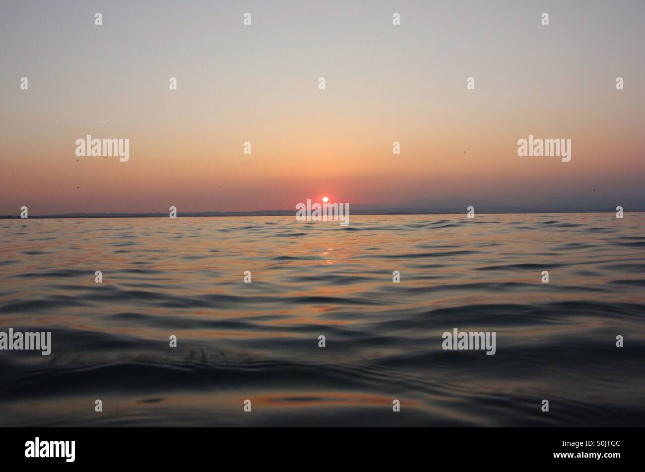 Lake Garda Sunset Stock Photo