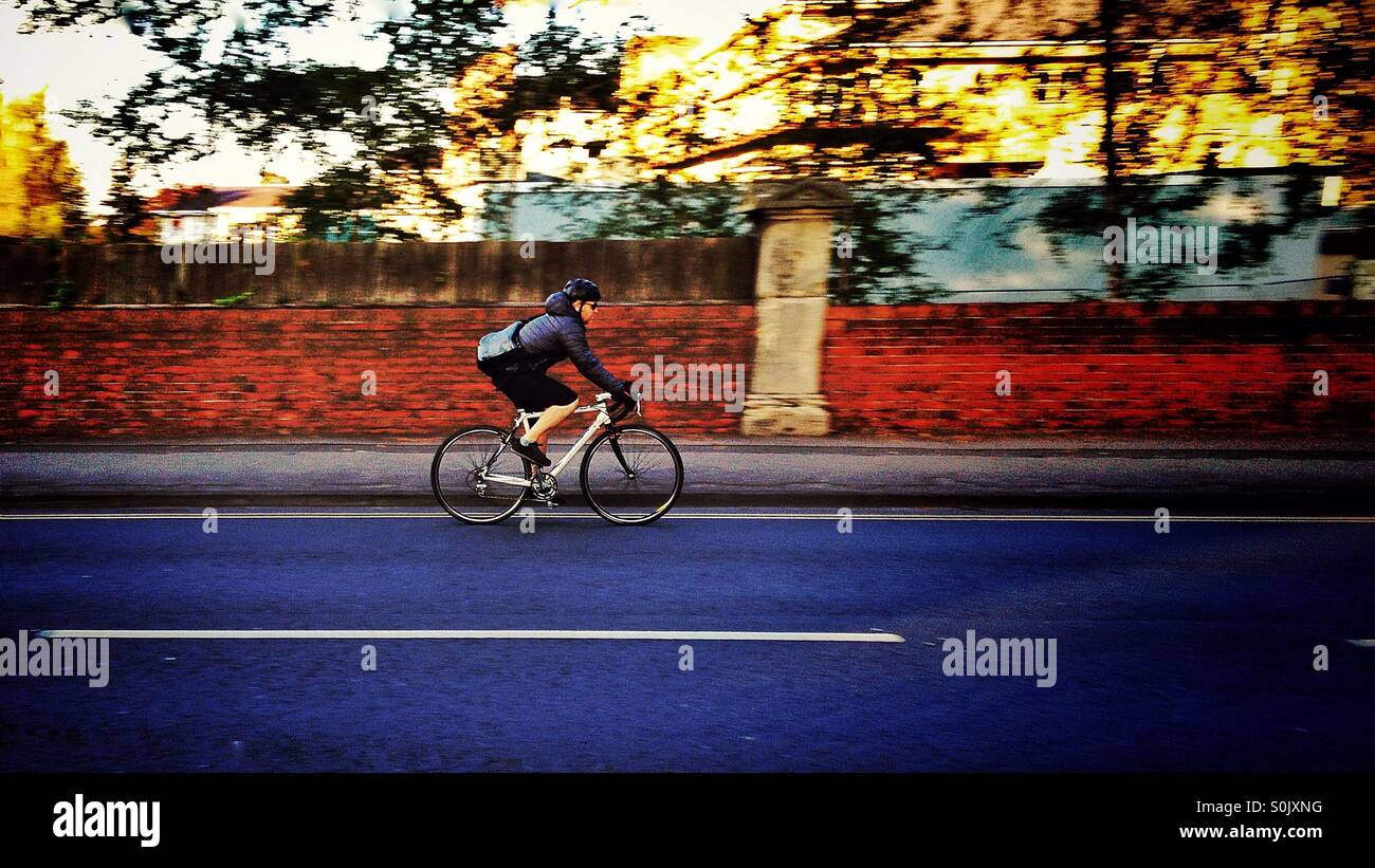 Cyclist - Smartphone Captured Stock Image