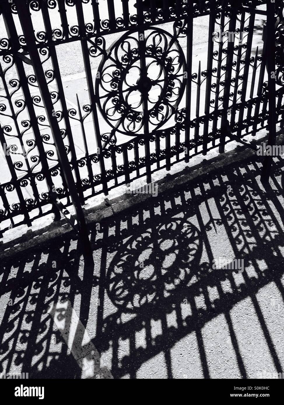 Wrought iron fencing - Smartphone Captured Stock Image