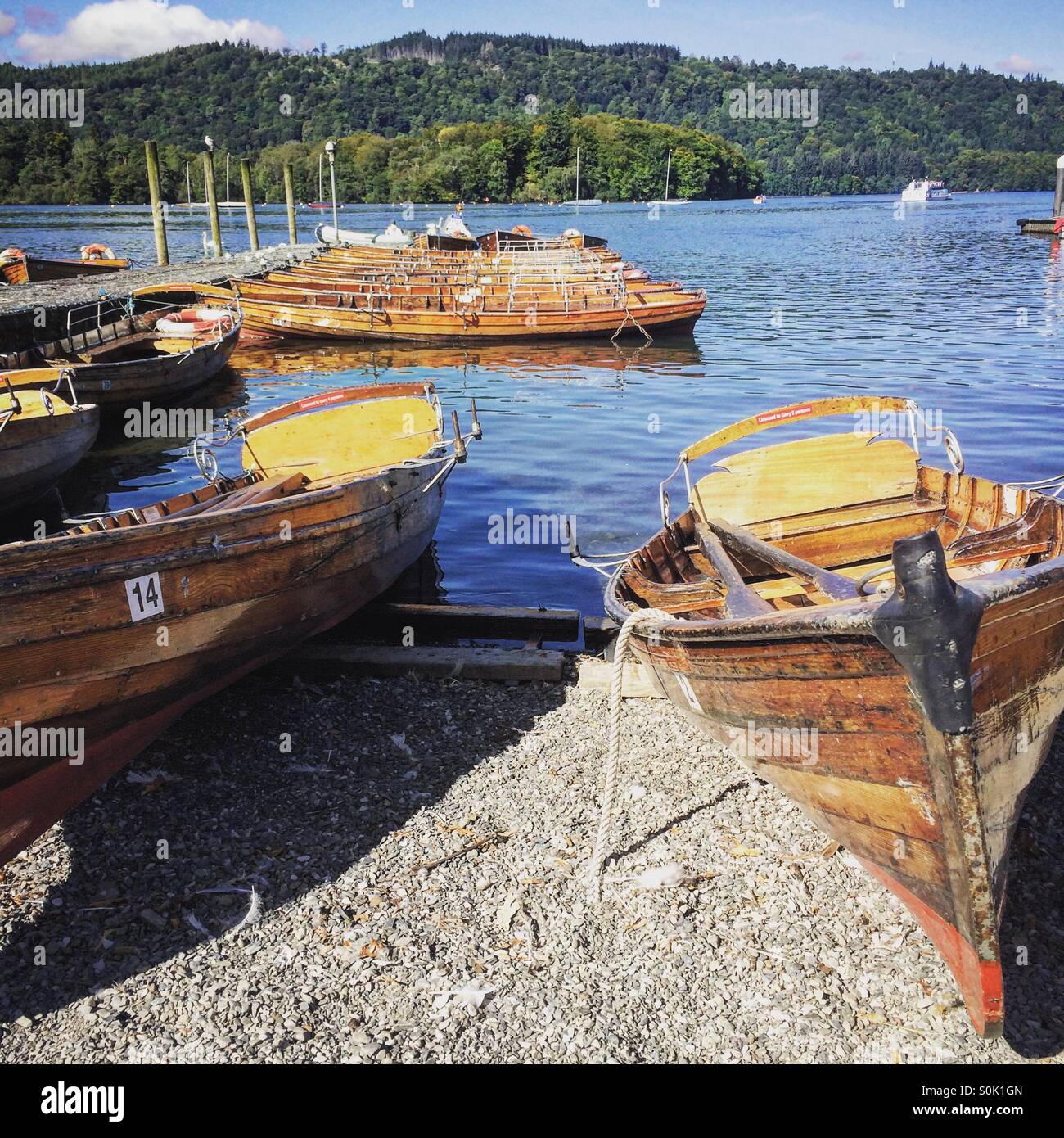 Windermere rowing boats Stock Photo Alamy