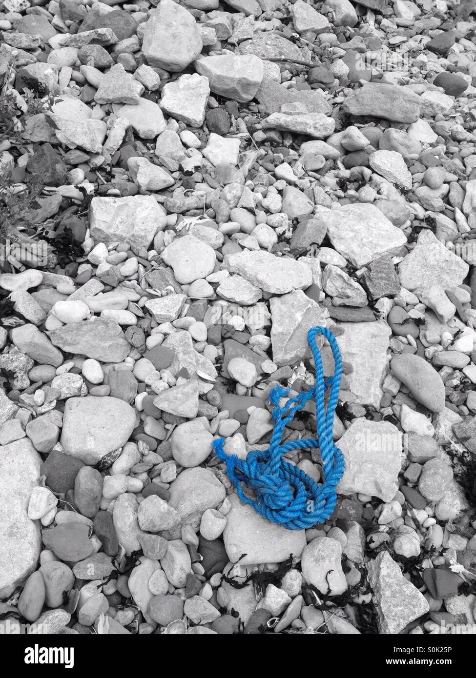Rope on beach - Smartphone Captured Stock Image