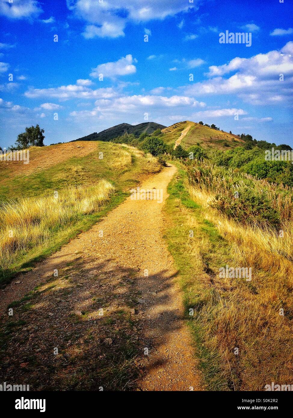 Late summer Malvern hills Stock Photo