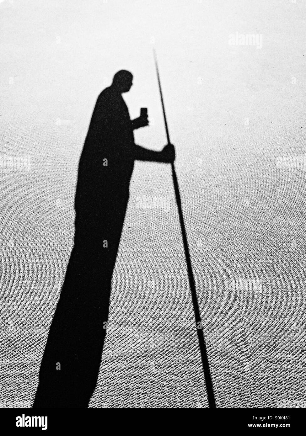 Man with Javelin - Smartphone Captured Stock Image