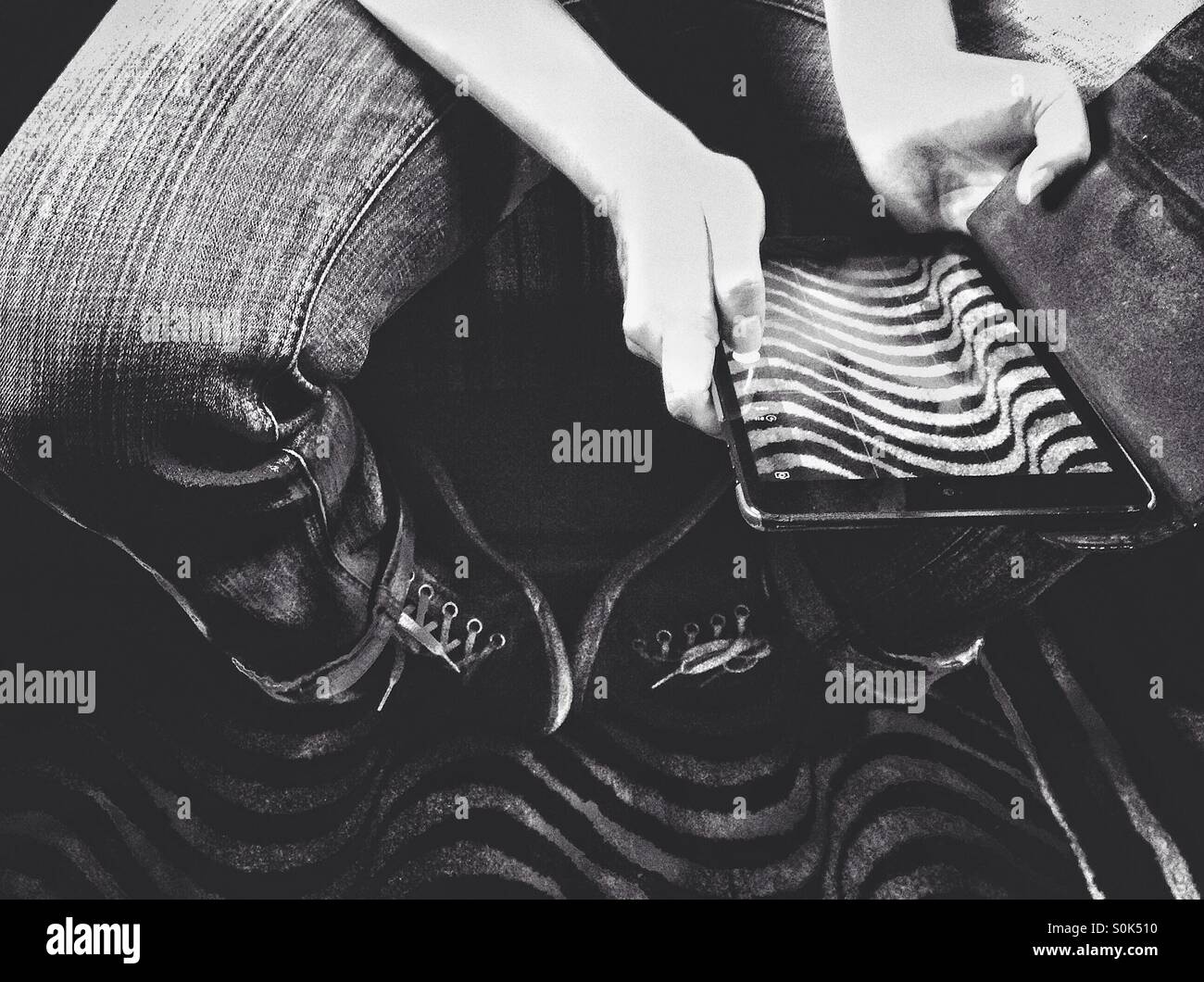 Shooting the Floor - Old Grain - Smartphone Captured Stock Image