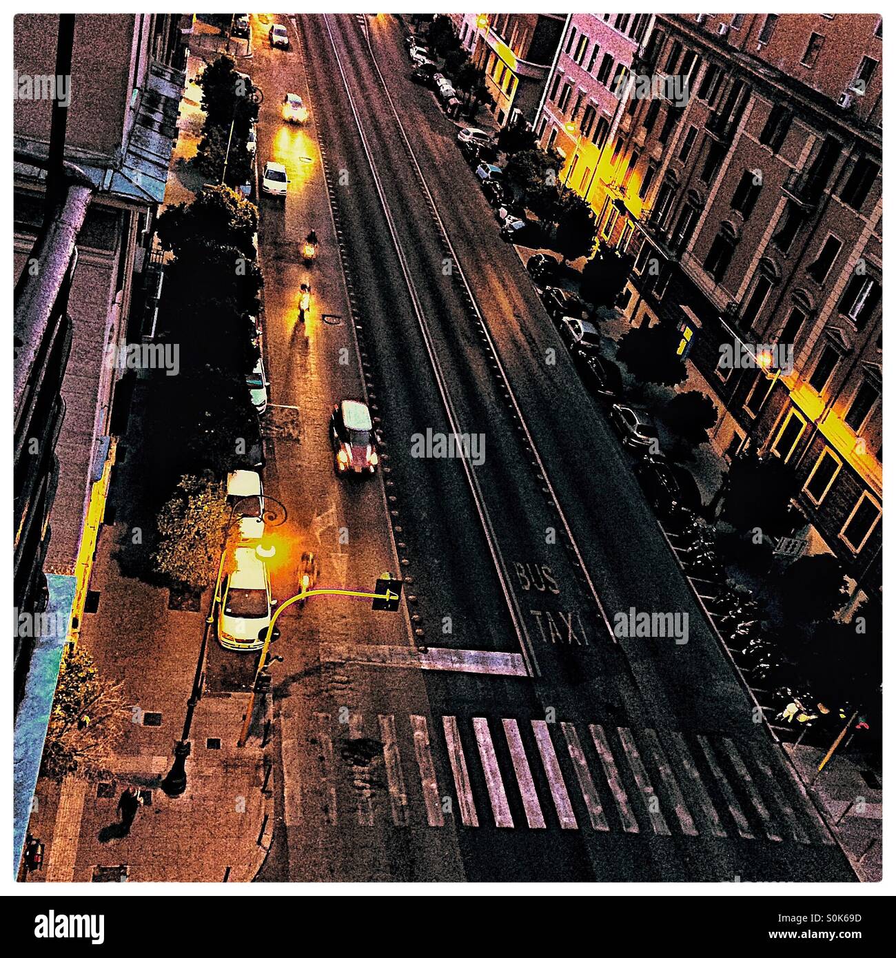 Urban night glow - Smartphone Captured Stock Image