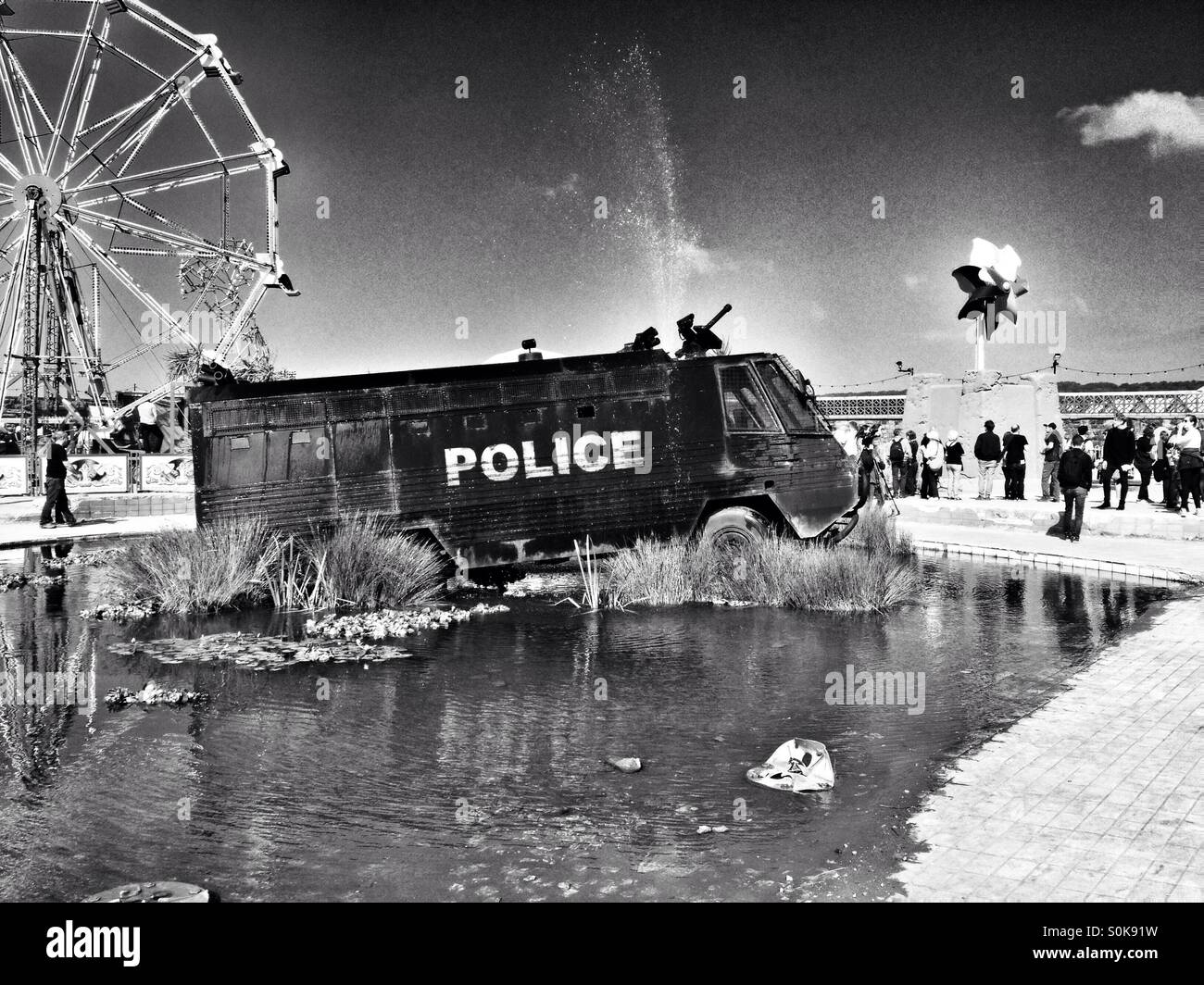 Dismaland, Weston-super-Mare, England - Smartphone Captured Stock Image