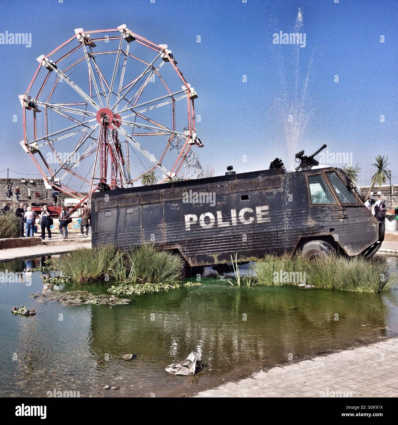 Dismaland, Weston-super-Mare, England - Smartphone Captured Stock Image