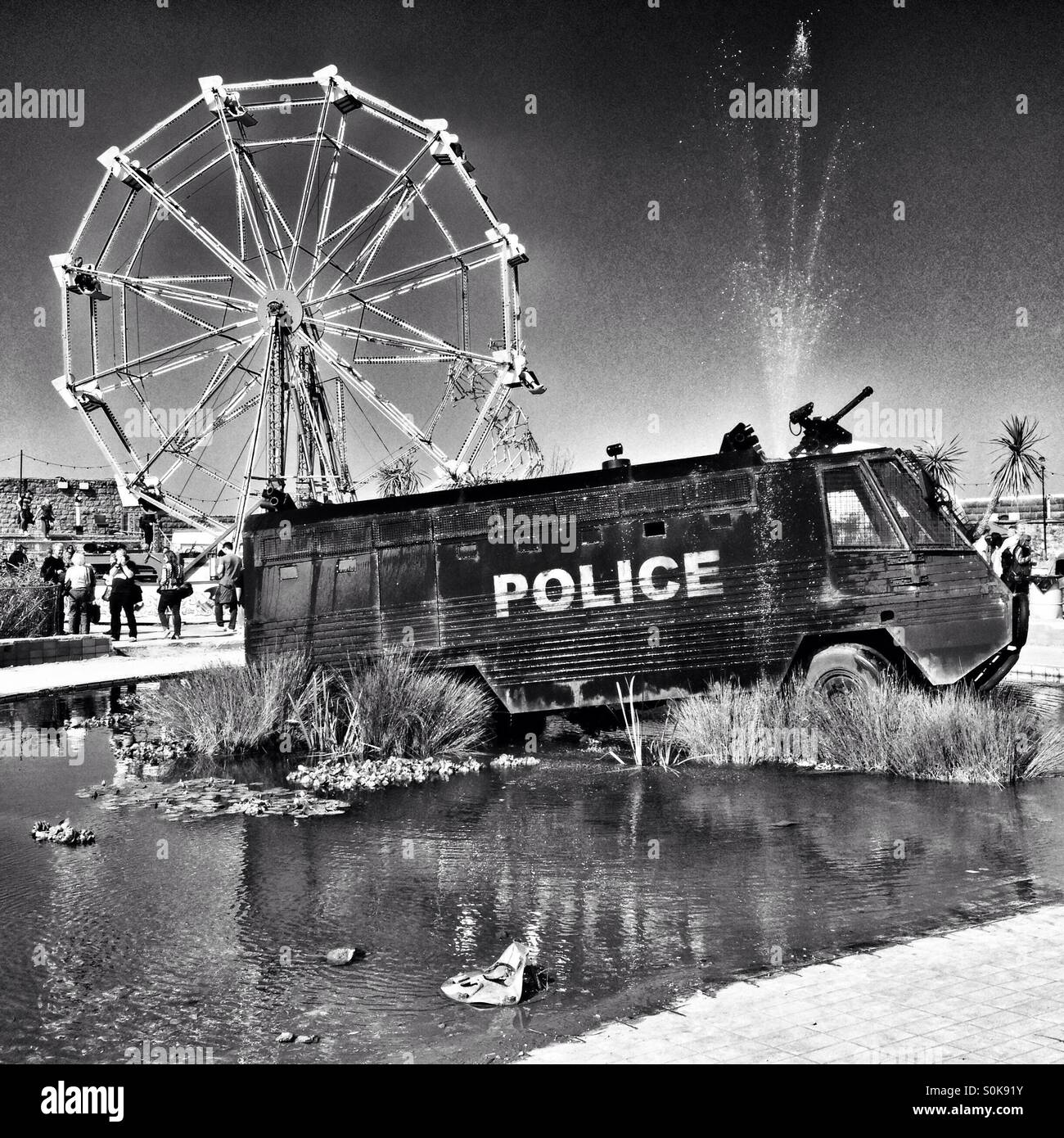 Dismaland, Weston-super-Mare, England - Smartphone Captured Stock Image