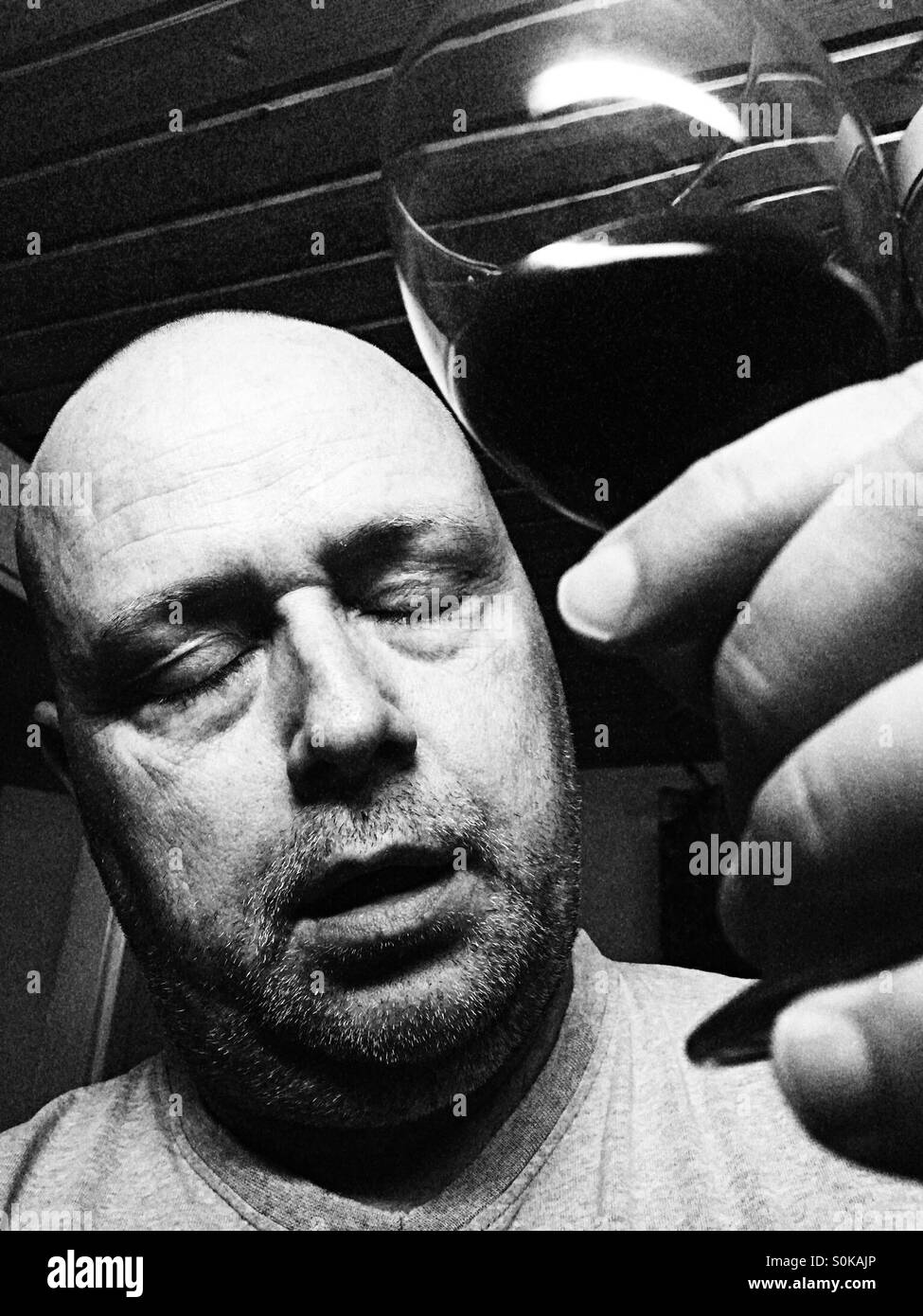 Alcoholism - Smartphone Captured Stock Image