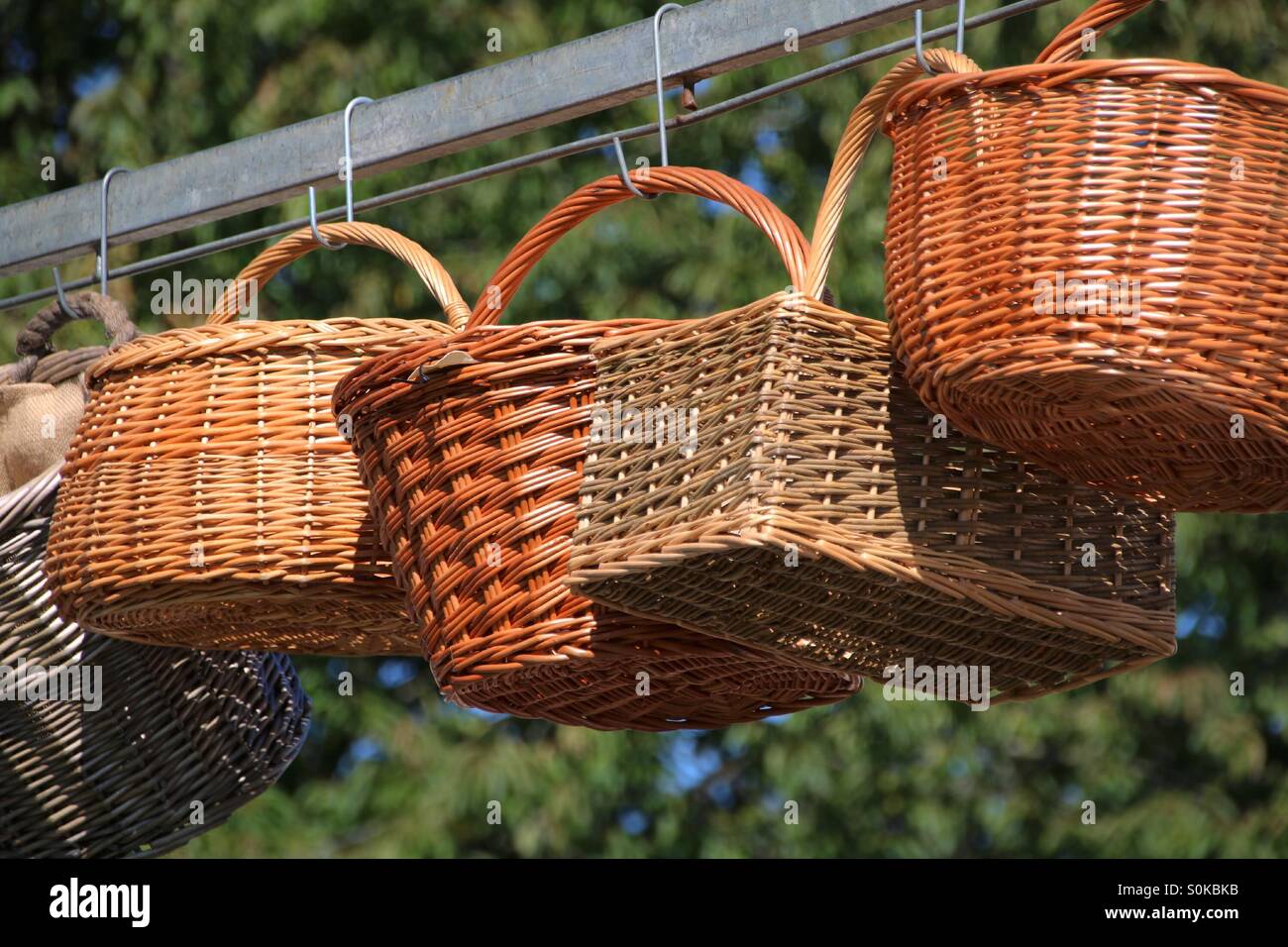 Hanging Baskets Stock Photo