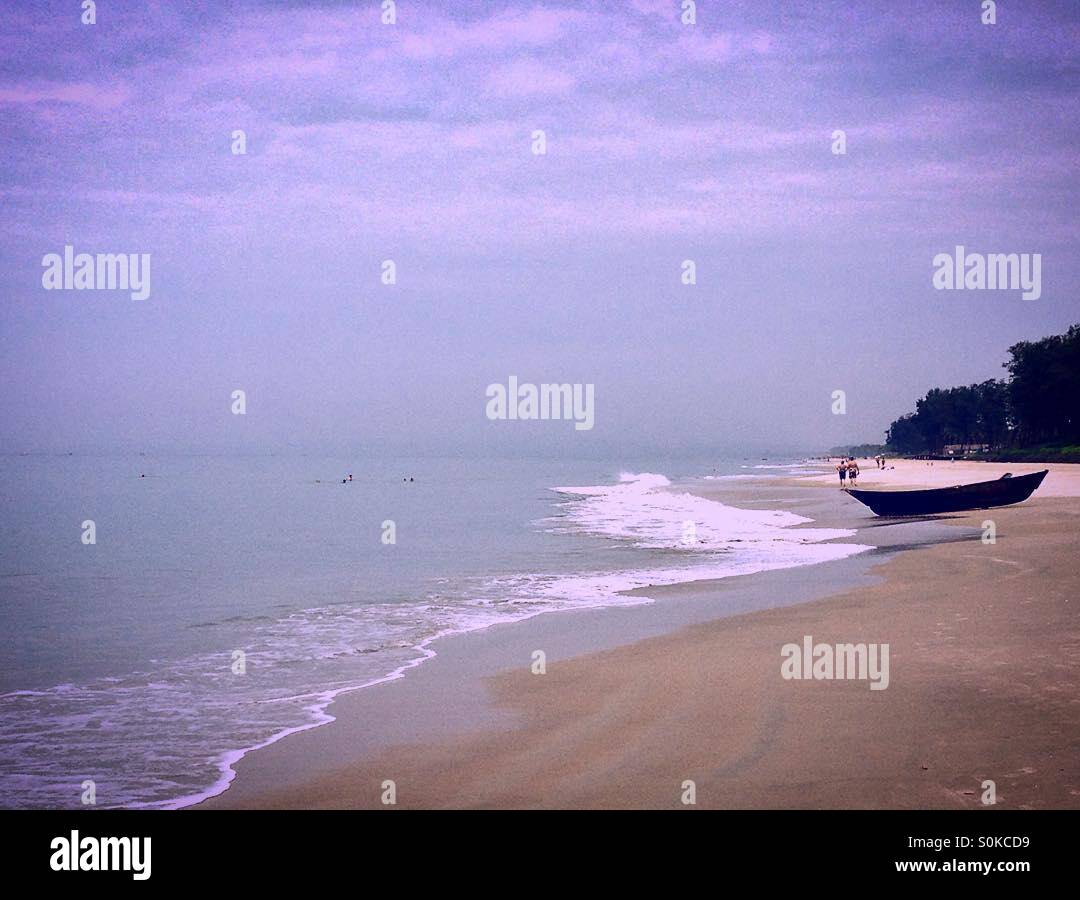 Betalbatim beach romantic atmosphere - Smartphone Captured Stock Image