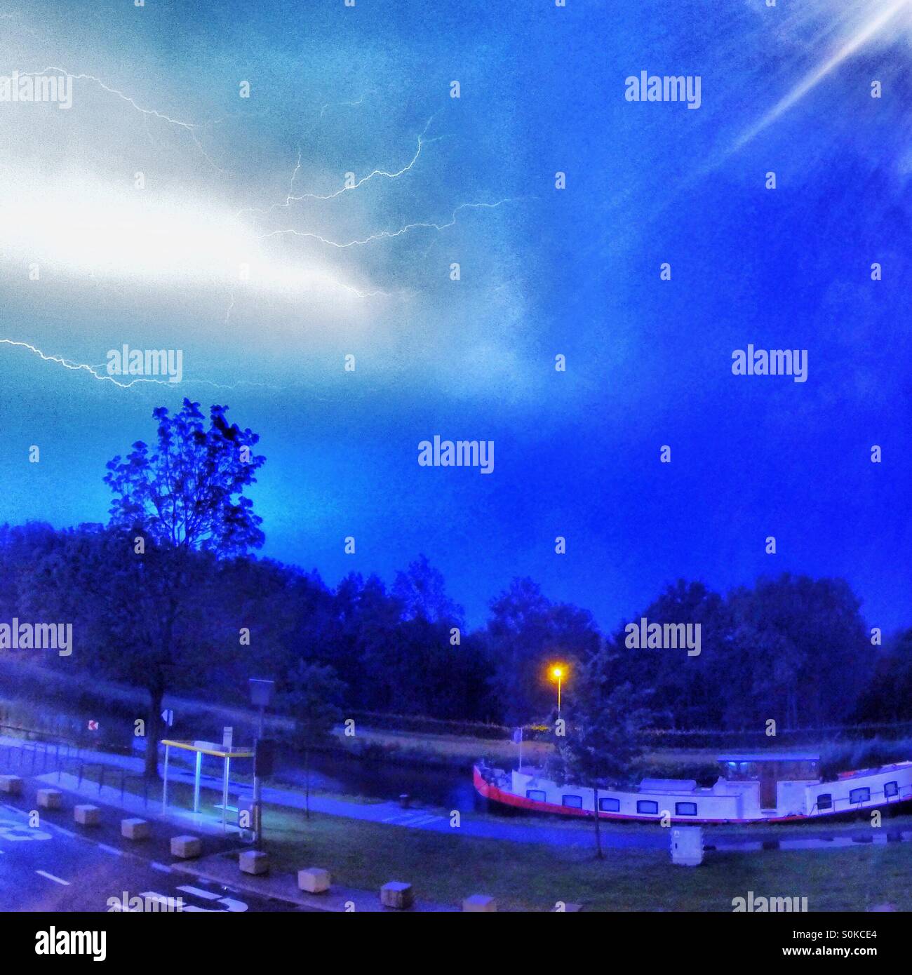 Lightning - Smartphone Captured Stock Image