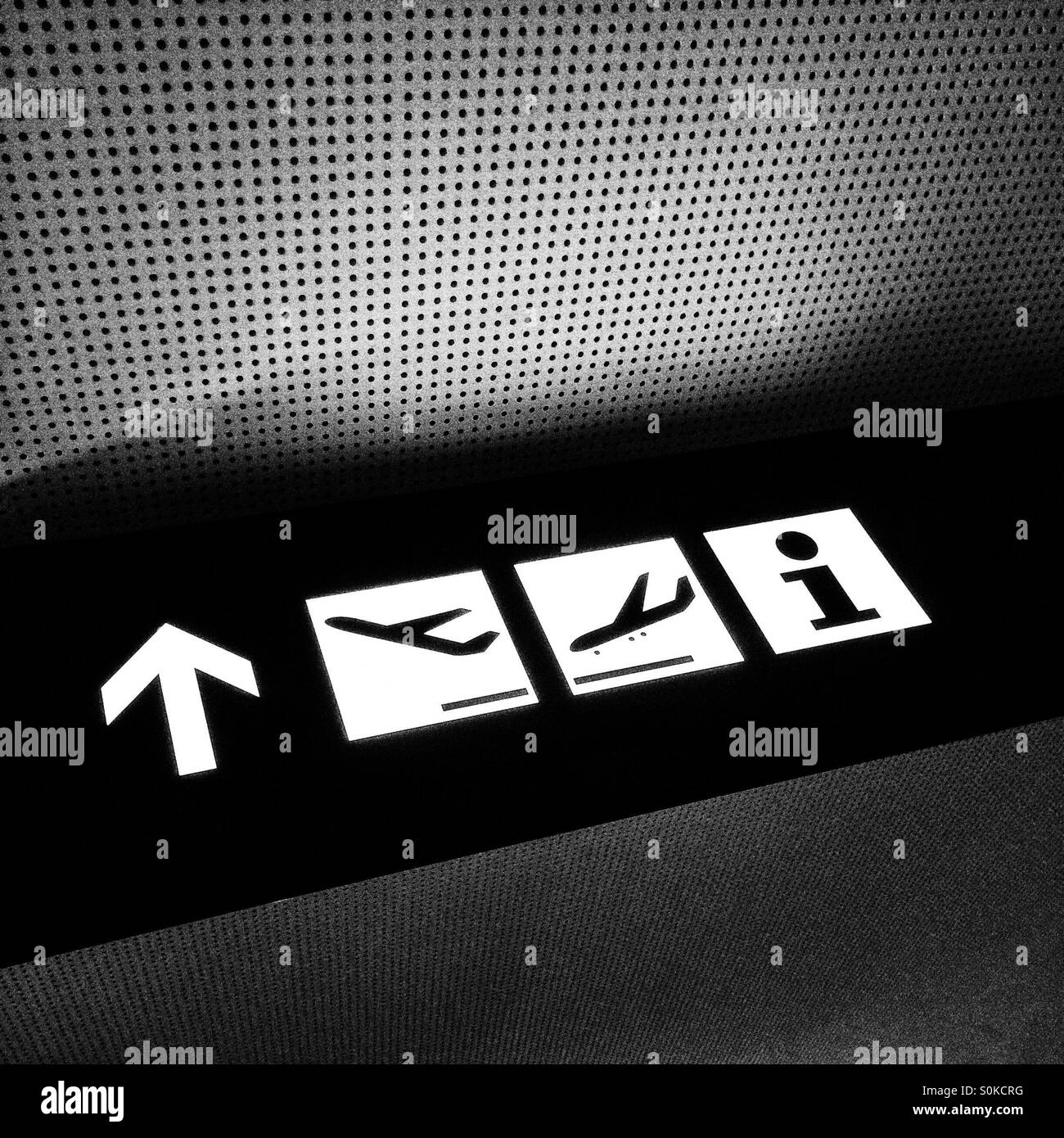 Vienna International Airport direction for departure, arrival and information - Smartphone Captured Stock Image