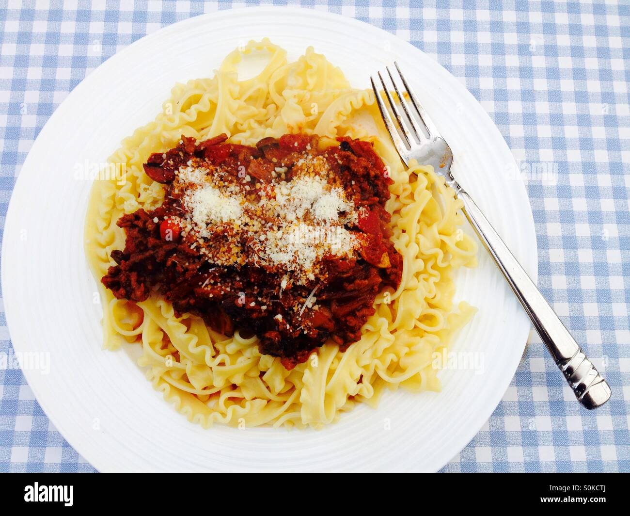 Homemade spaghetti bolognese - Smartphone Captured Stock Image