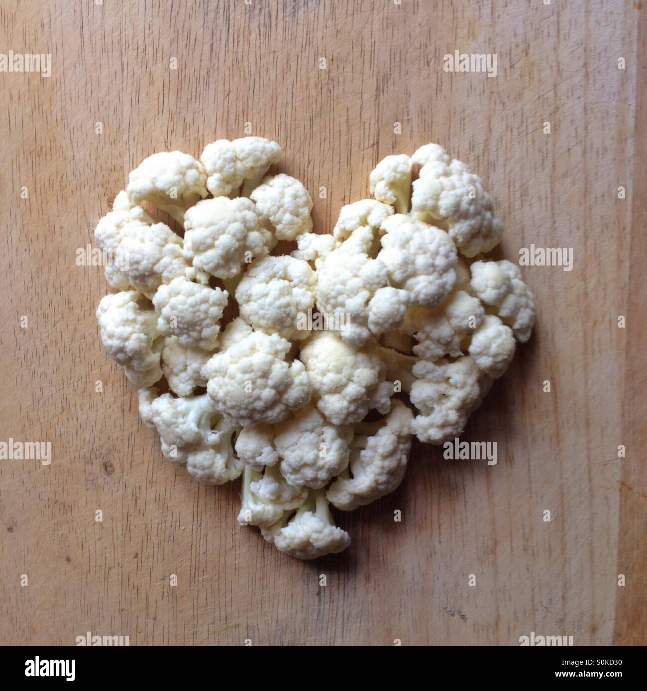 Cauliflower in a heart shape Stock Photo Alamy