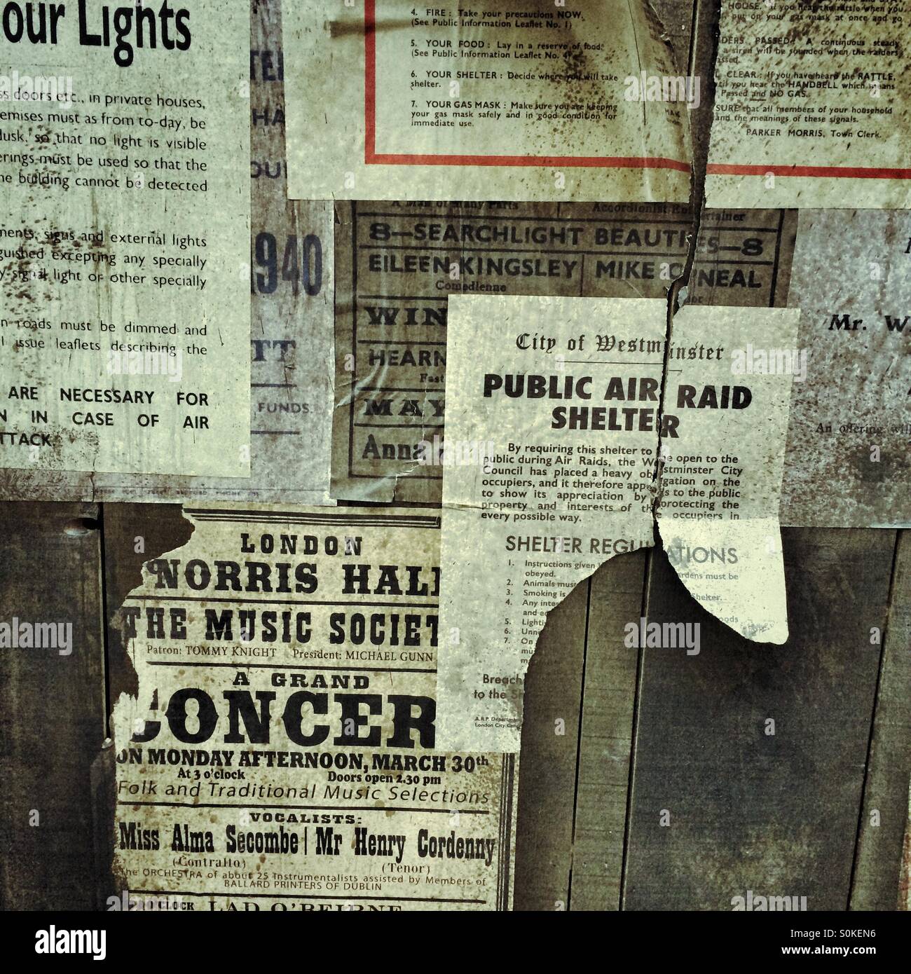 A range of Second World War posters - Smartphone Captured Stock Image