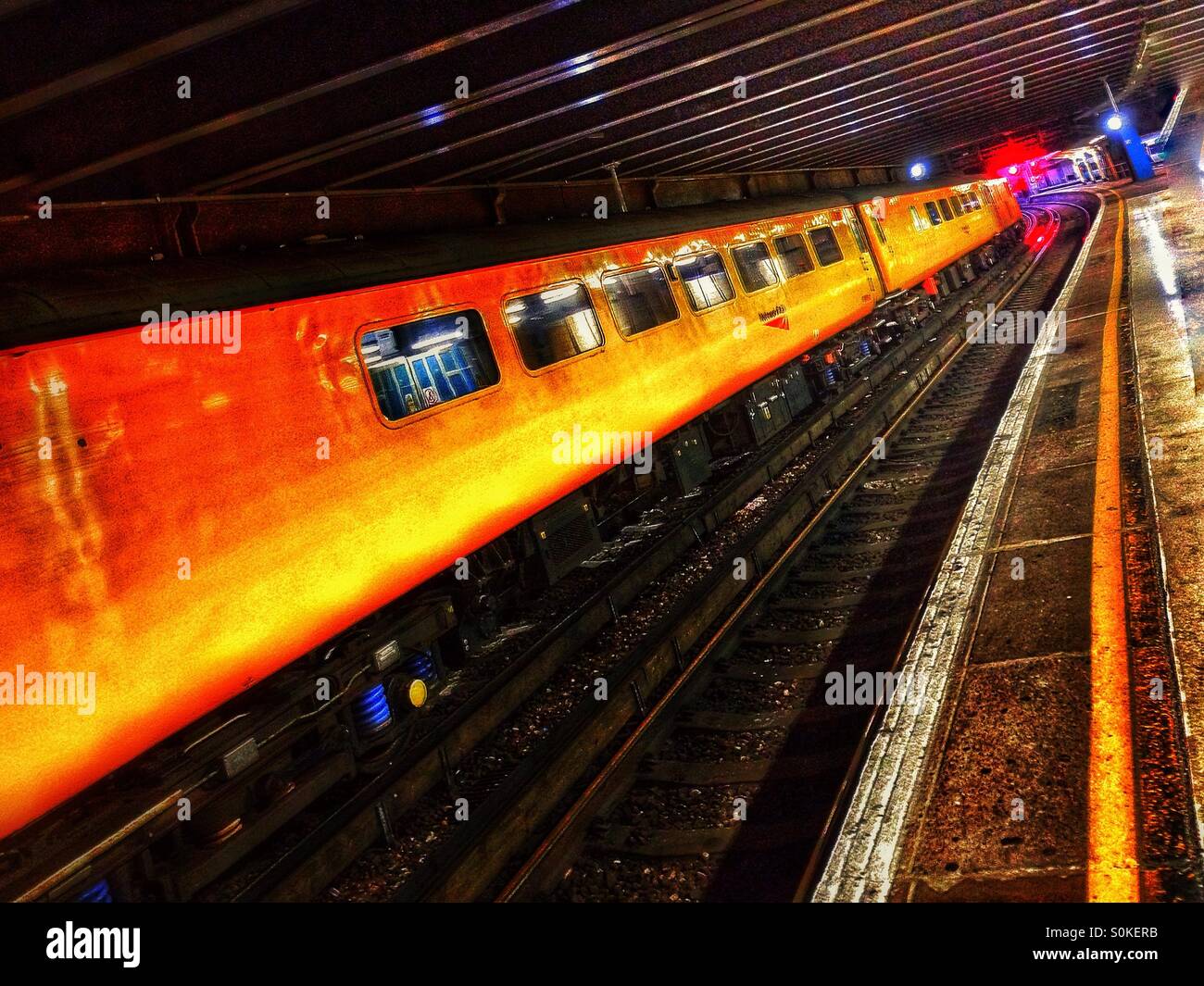 Yellow train - Smartphone Captured Stock Image