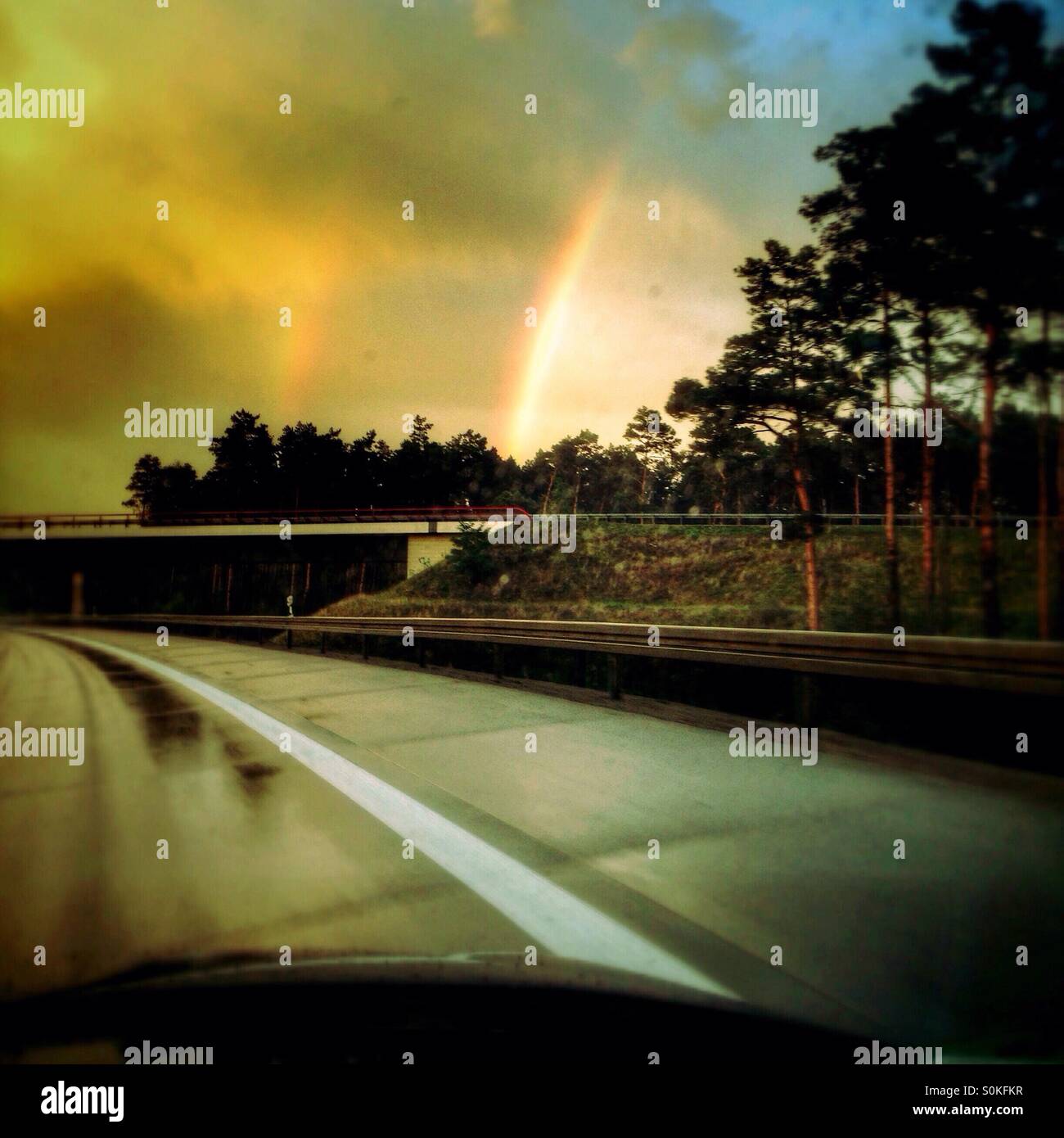 Driving - Smartphone Captured Stock Image