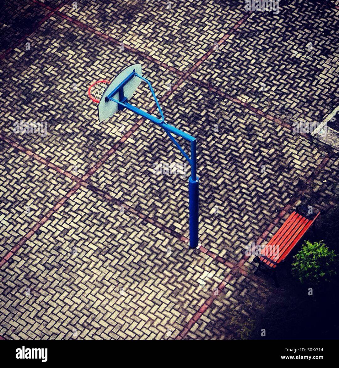 Basketball ground top view - Smartphone Captured Stock Image