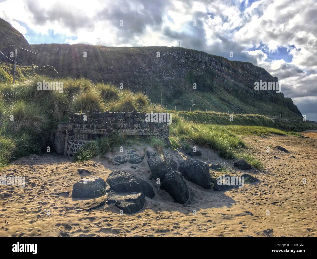 World War 2 Beach Bunker - Smartphone Captured Stock Image