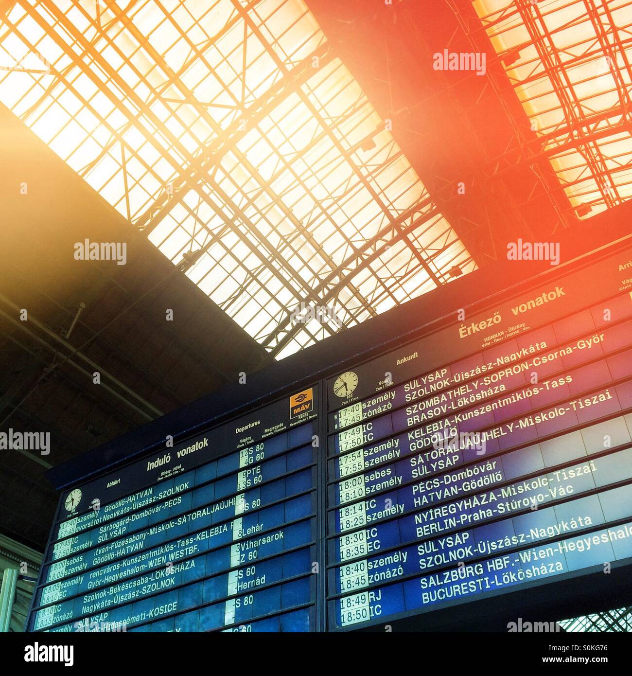 Budapest Keleti railway station, Hungary - Smartphone Captured Stock Image