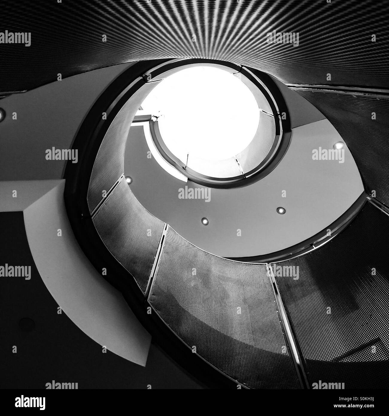 Spiral abstract pattern center Black and White Stock Photos & Images ...
