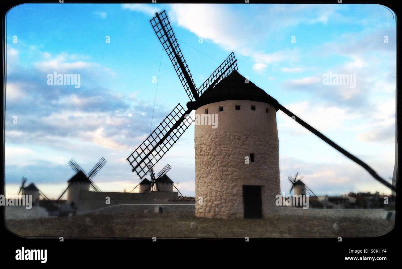 Windmills on La Paz hill - Smartphone Captured Stock Image