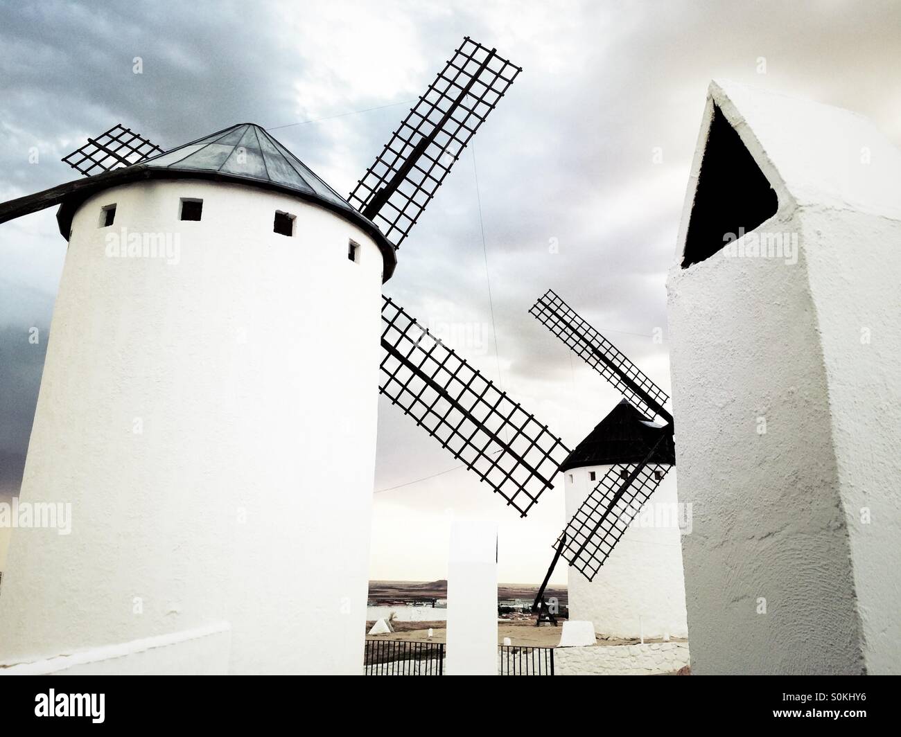 Windmills on La Paz hill - Smartphone Captured Stock Image