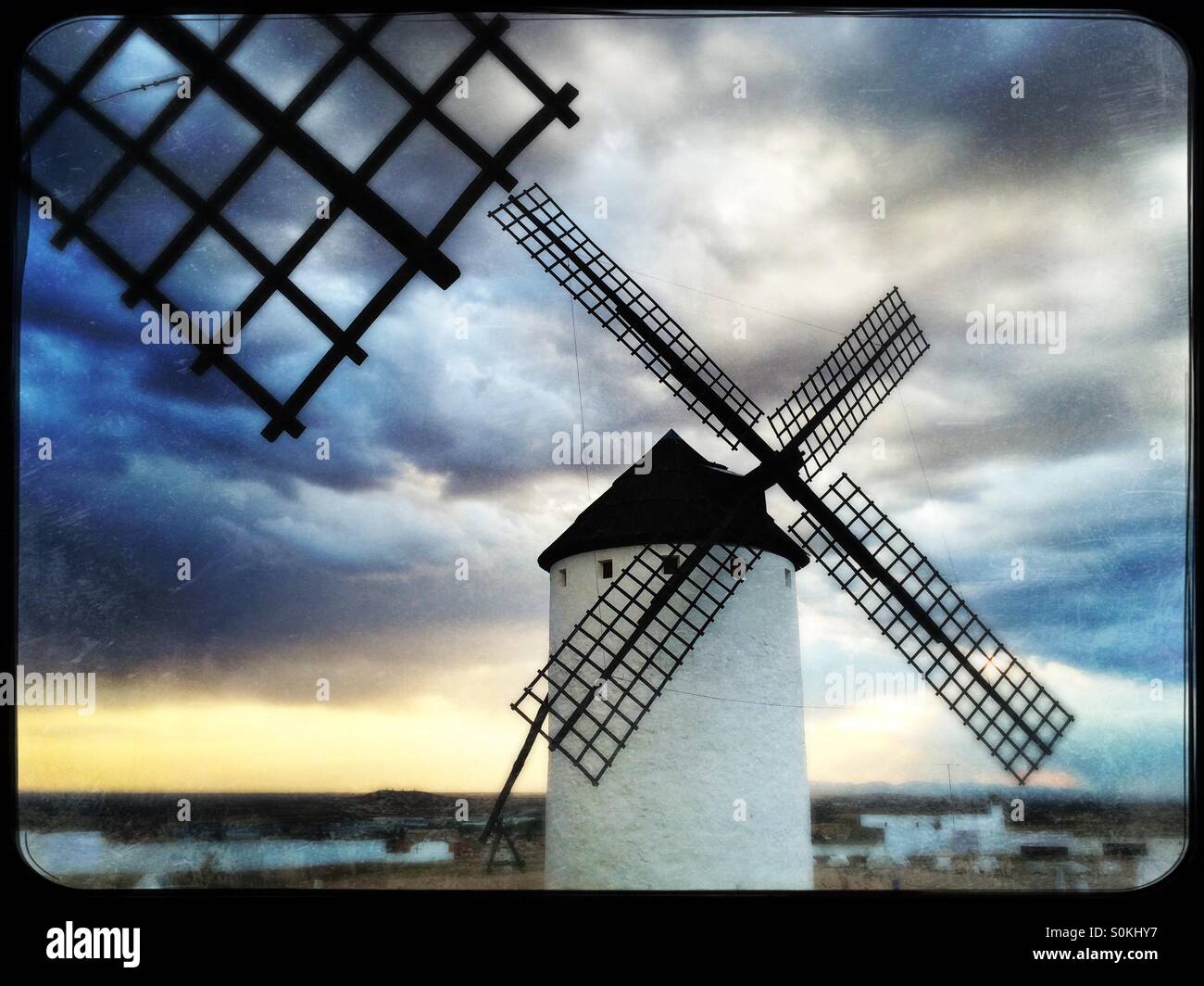 Windmills in La Paz hill - Smartphone Captured Stock Image