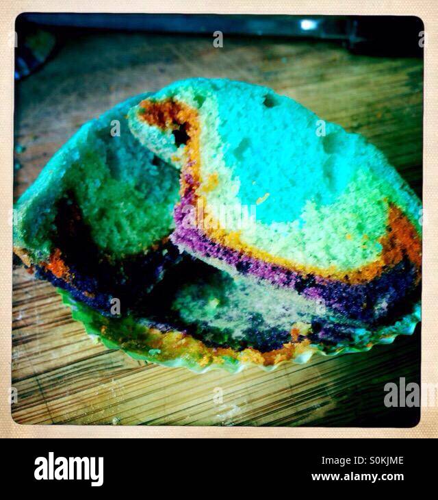 Rainbow cake Stock Photo