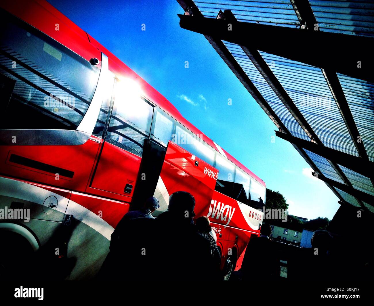 Cavan Bus Station Ireland - Smartphone Captured Stock Image