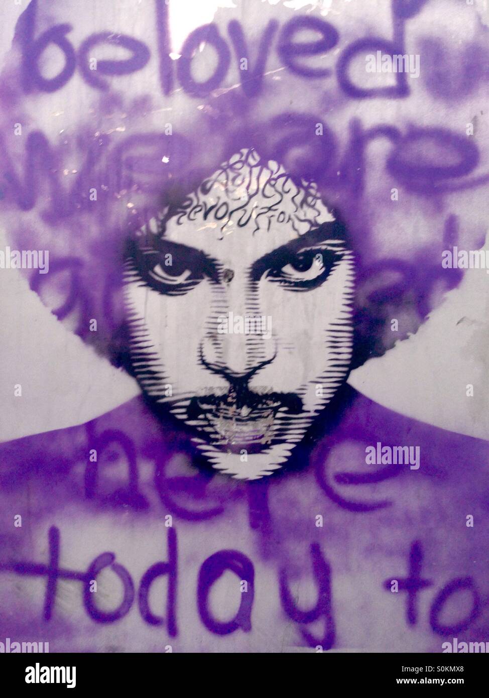 Street art of Prince the musician Stock Photo - Alamy