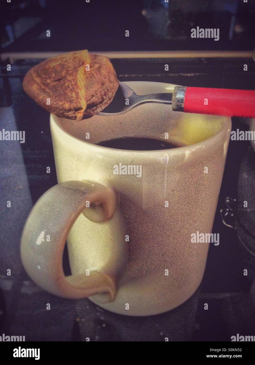 Making a mug of tea. - Smartphone Captured Stock Image