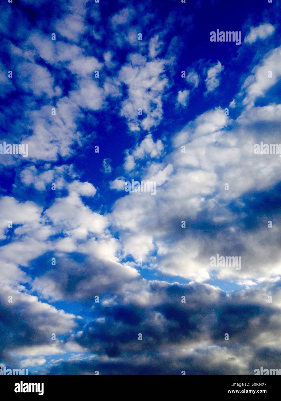 Clouds with blue sky - Smartphone Captured Stock Image