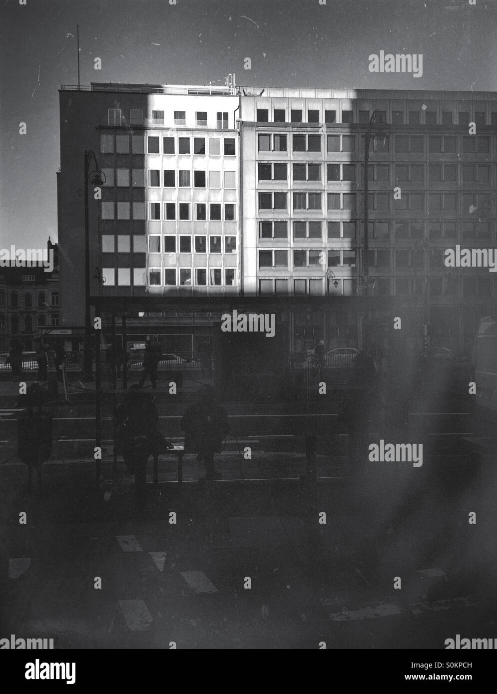 Square of light in the city - Smartphone Captured Stock Image