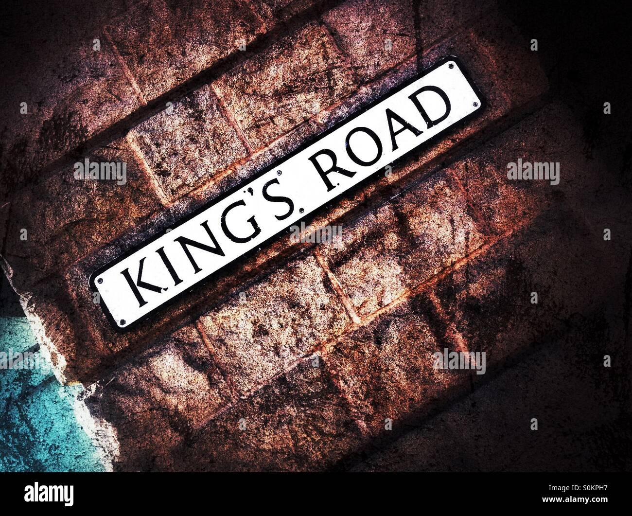 King's Road sign Harrogate North Yorkshire England UK United Kingdom GB Great Britain - Smartphone Captured Stock Image