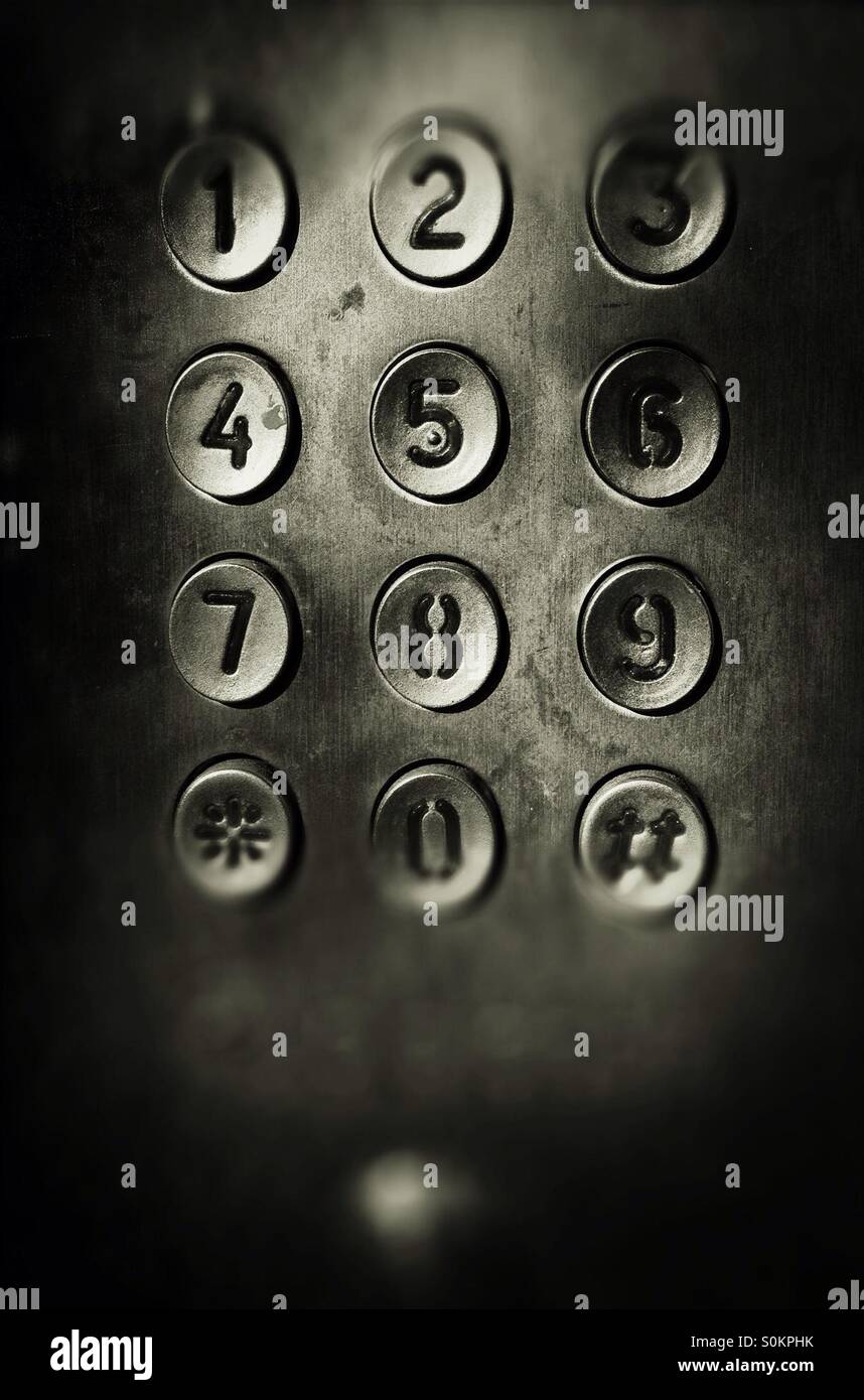 Entry code numbers i sequence - Smartphone Captured Stock Image