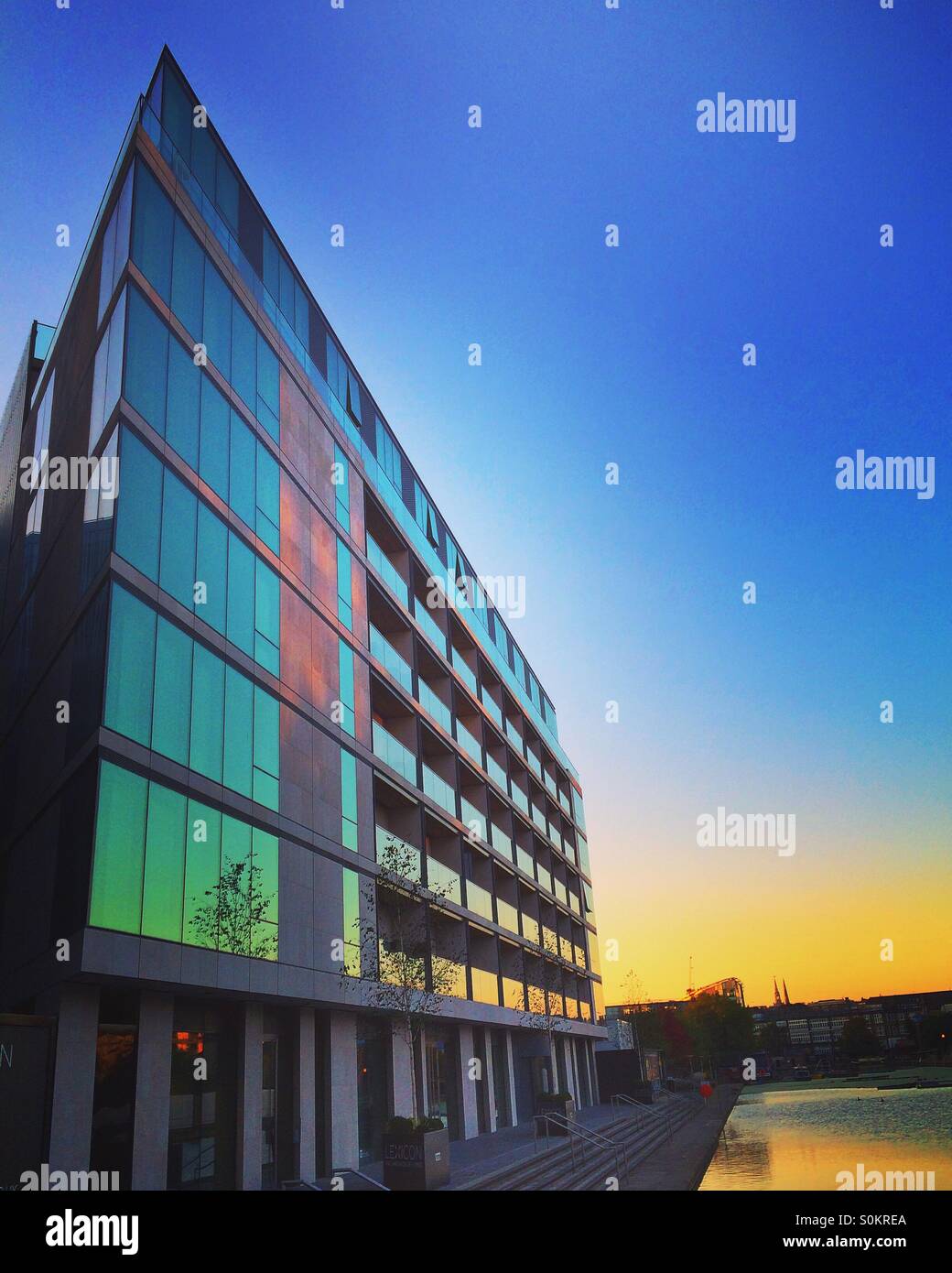 A new luxury apartment block in City Road, Islington, London - Smartphone Captured Stock Image