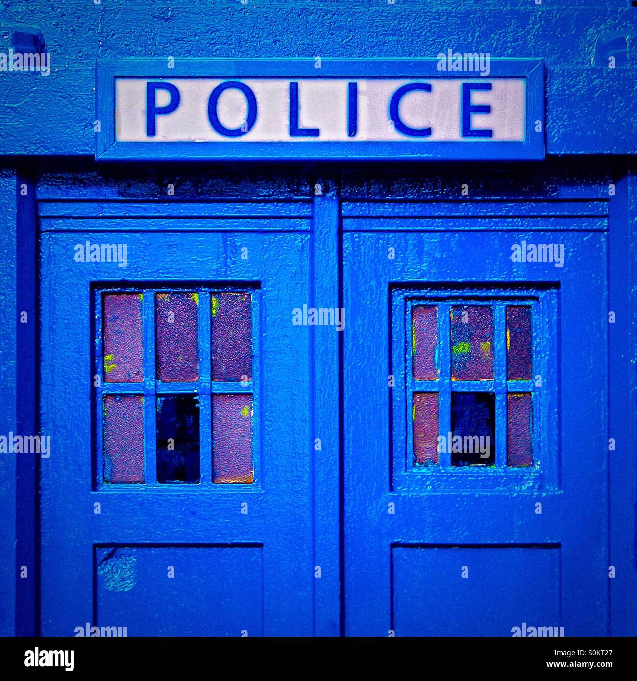 Old style Police Box - Smartphone Captured Stock Image