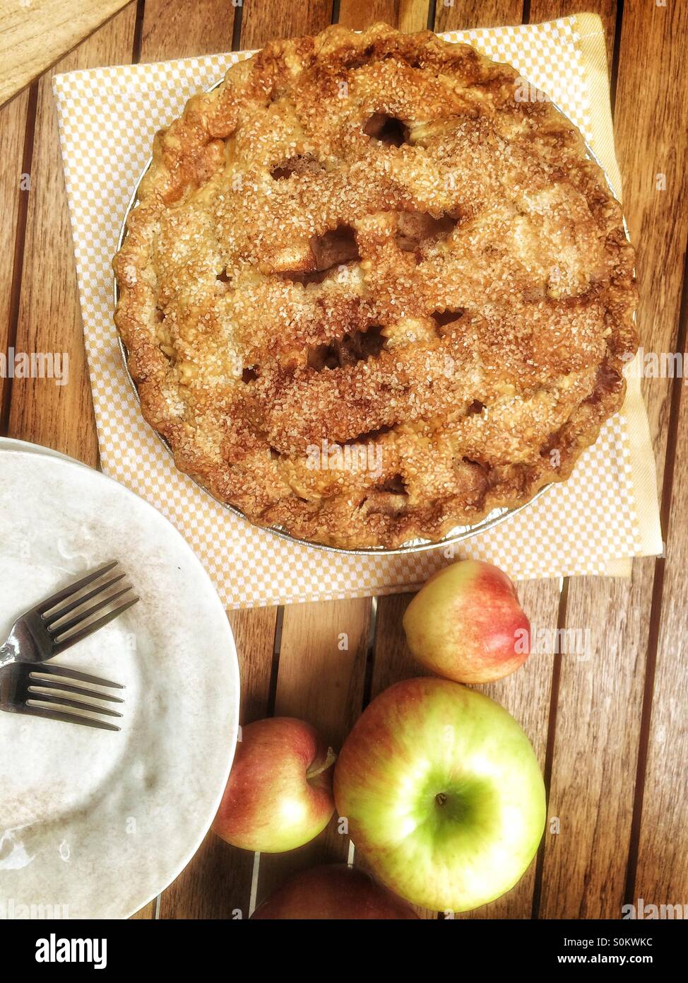 Apple pie with Massachusetts honeycrisp apples Stock Photo Alamy