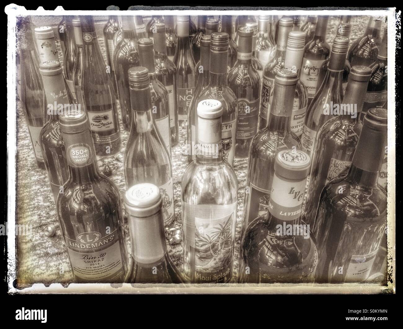 Wine bottles - Smartphone Captured Stock Image