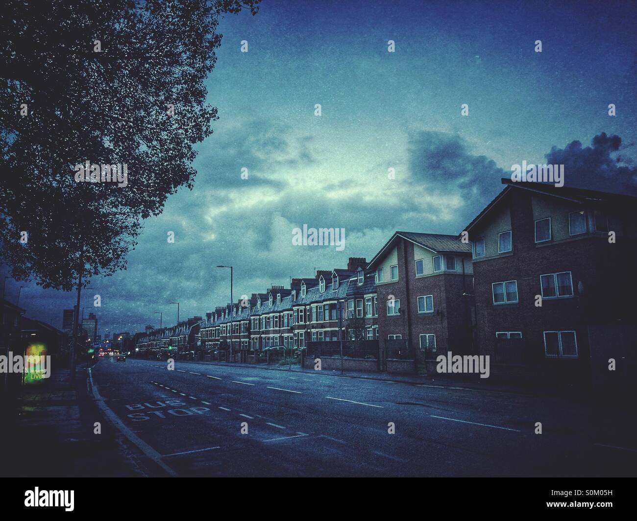 Gloomy morning Cheetham hill road Manchester UK - Smartphone Captured Stock Image