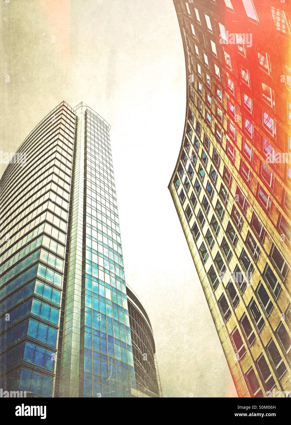 Straight and curved office building - Smartphone Captured Stock Image