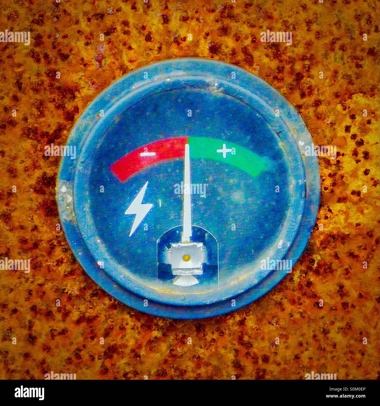 Old style amp meter - Smartphone Captured Stock Image