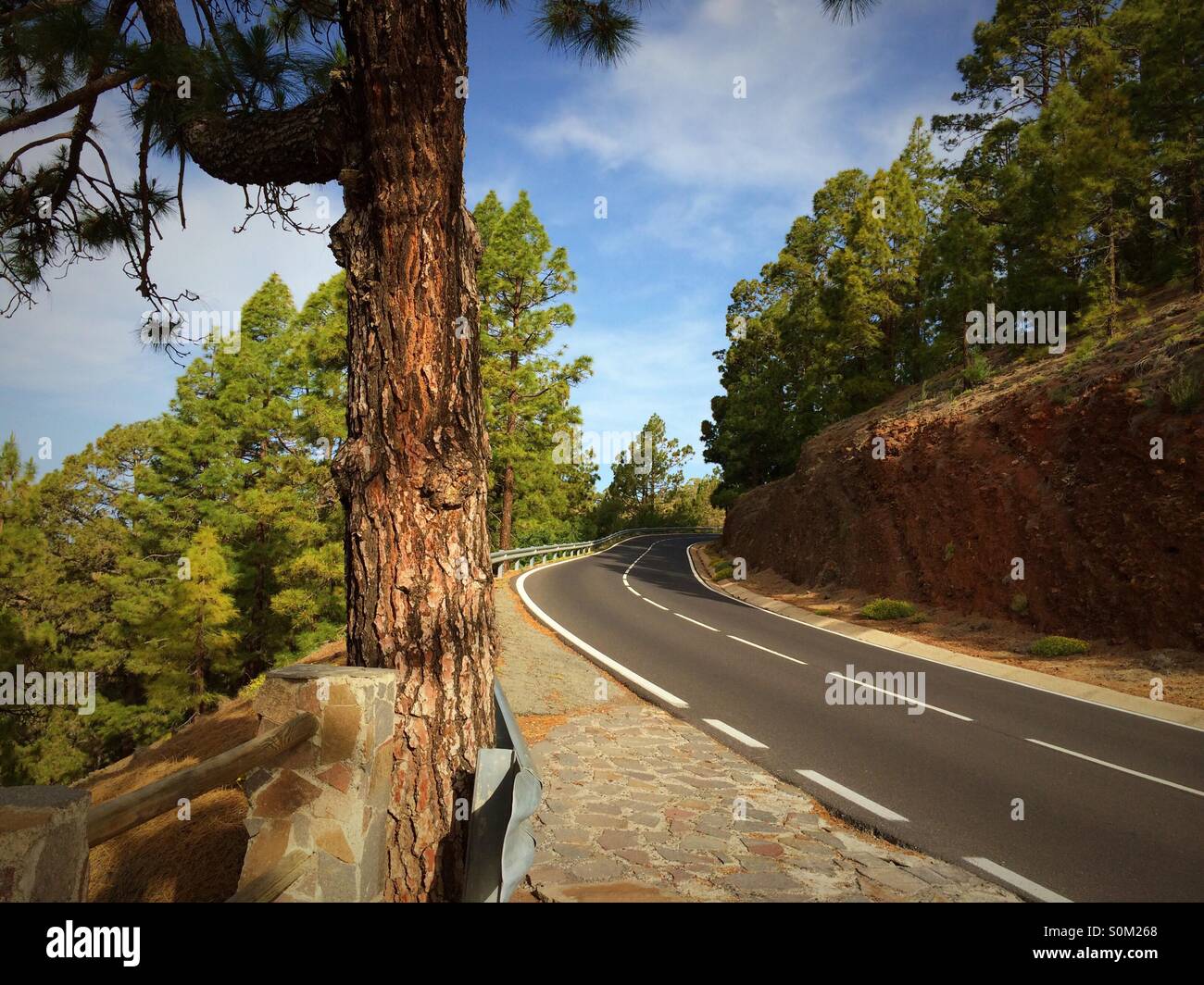 Mountain serpentine road Stock Photo