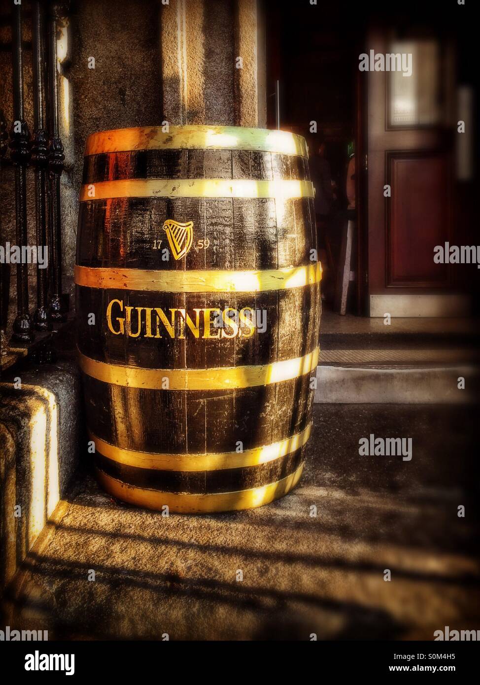 Guinness barrel outside pub in Dublin, Ireland Stock Photo Alamy