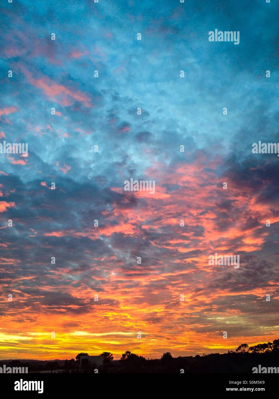 Andalusian sky at dusk after a thunderstorm. - Smartphone Captured Stock Image