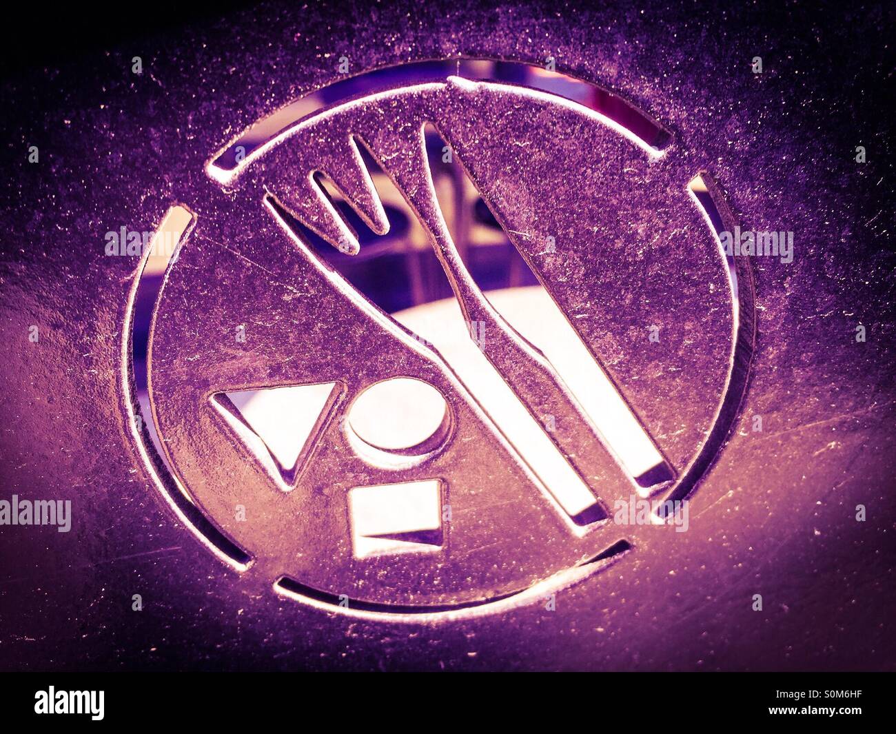 Cut through place setting - Smartphone Captured Stock Image