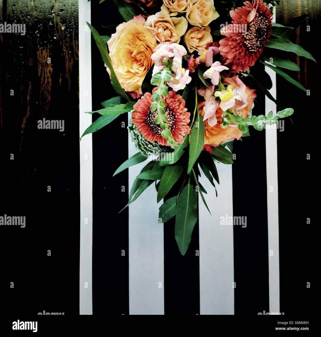 formal bouquet on a table - Smartphone Captured Stock Image